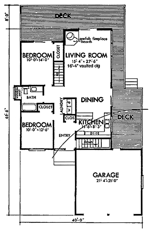 Home Plan - Prairie Floor Plan - Main Floor Plan #320-1225