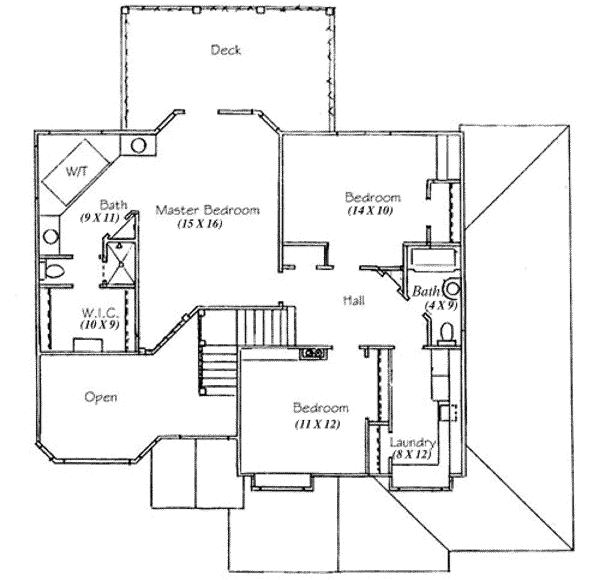 Dream House Plan - Traditional Floor Plan - Upper Floor Plan #5-183