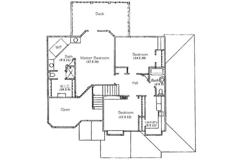 Dream House Plan - Floor Plan - Upper Floor for Traditional House Plan #5-183 - 3 bed, 2.5 bath