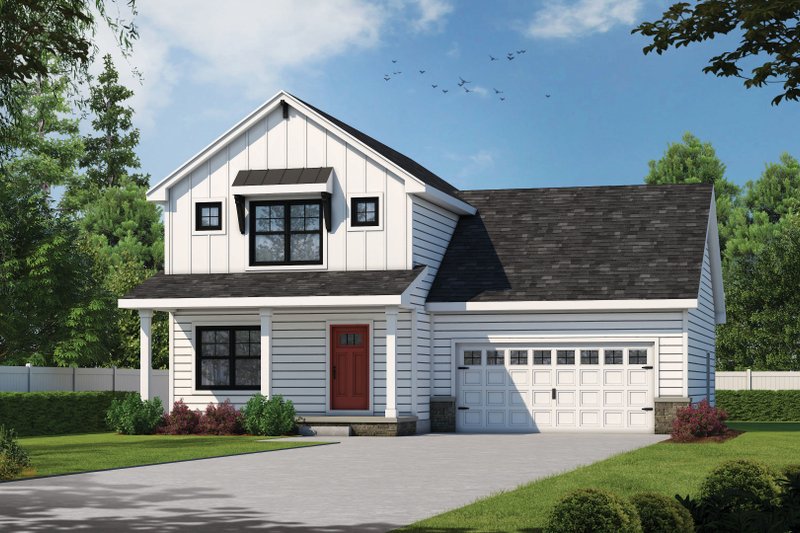 Architectural House Design - Farmhouse Exterior - Front Elevation Plan #20-2410