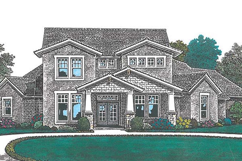 Home Plan - Exterior - Front Elevation 3 for Traditional House Plan #310-1254 - 4 bed, 3 bath
