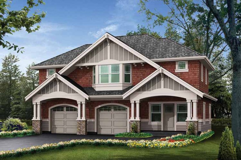 Architectural House Design - Craftsman Exterior - Front Elevation Plan #132-283