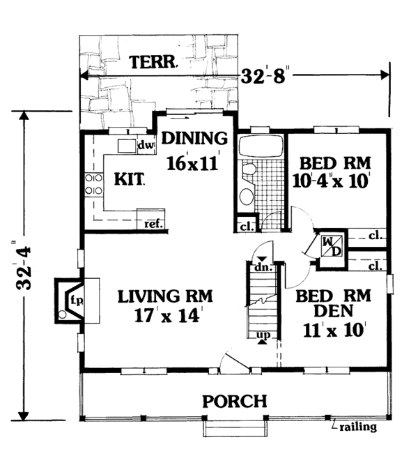 Country Floor Plan - Main Floor Plan #3-299