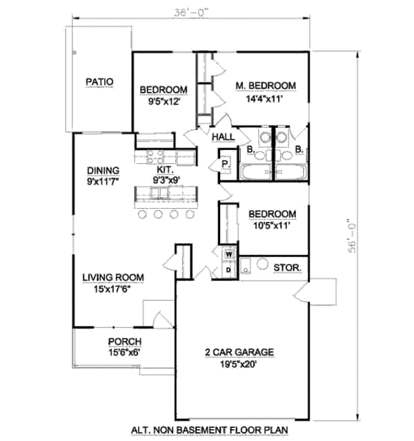 Bungalow Floor Plan - Other Floor Plan #116-262
