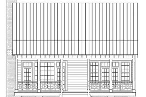 Exterior - Rear Elevation for Country House Plan #137-264 - 3 bed, 2.5 bath
