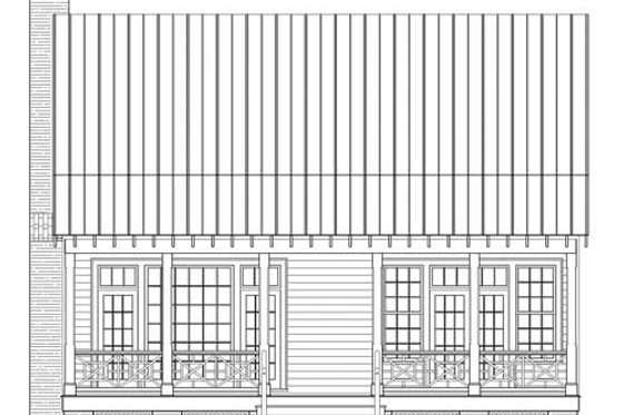 Exterior - Rear Elevation for Country House Plan #137-264 - 3 bed, 2.5 bath