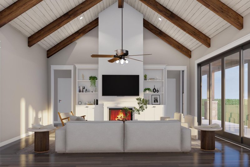 House Plan Design - Interior - Family Room for Farmhouse House Plan #923-450 - 3 bed, 3.5 bath