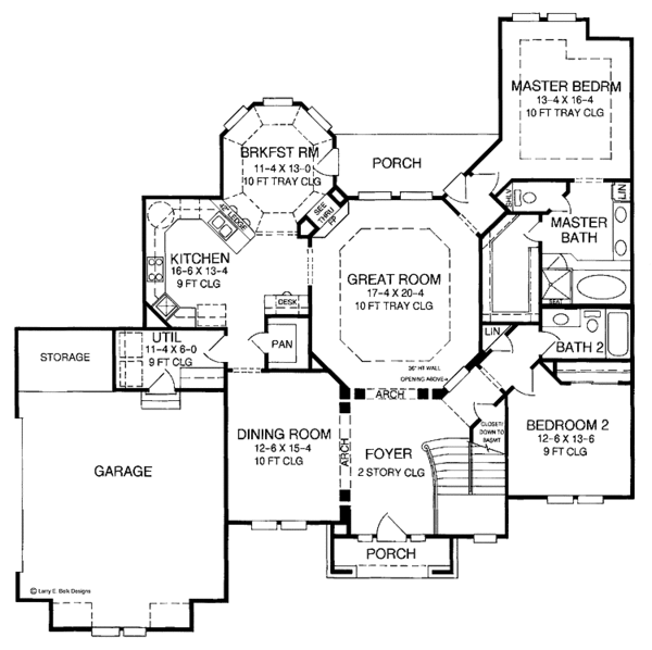 House Plan Design - Tudor Floor Plan - Main Floor Plan #952-259