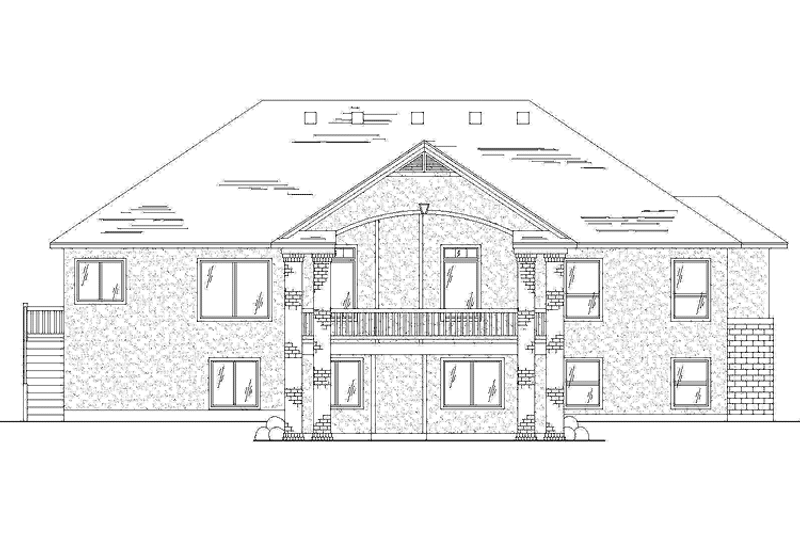 Home Plan - Exterior - Rear Elevation for Traditional House Plan #945-84 - 3 bed, 2.5 bath