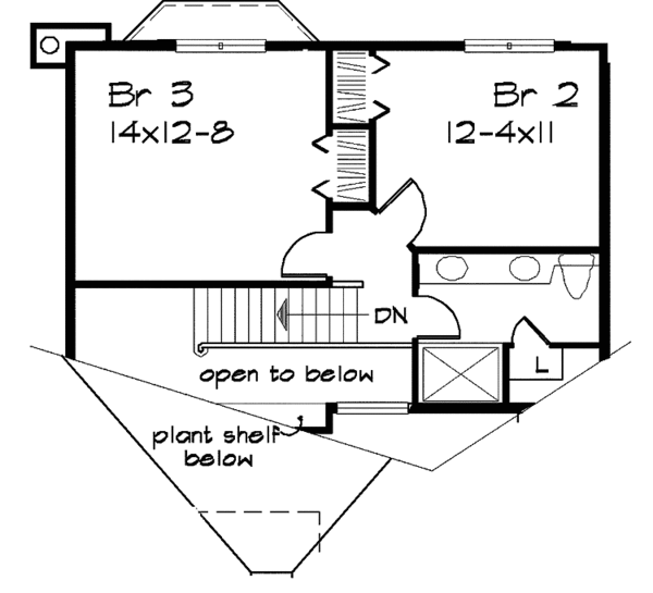 Architectural House Design - Traditional Floor Plan - Upper Floor Plan #320-946