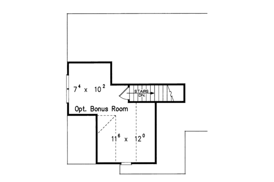 Floor Plan - Other Floor for Colonial House Plan #927-388 - 3 bed, 2 bath