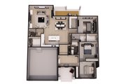 Craftsman Style House Plan - 3 Beds 2.5 Baths 1801 Sq/Ft Plan #51-1394 
