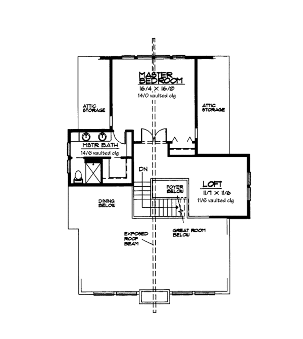 House Plan Design - European Floor Plan - Upper Floor Plan #997-3