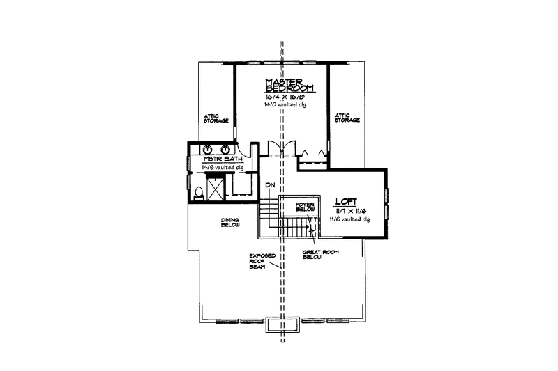 Dream House Plan - Floor Plan - Upper Floor for European House Plan #997-3 - 3 bed, 2.5 bath