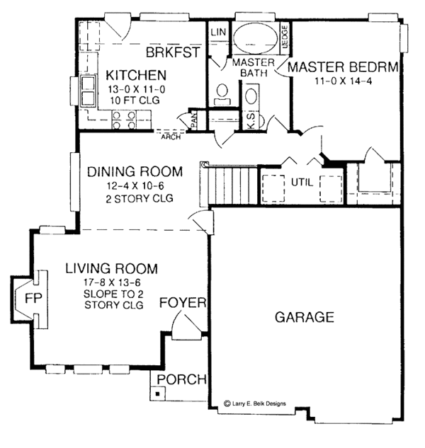 House Plan Design - Traditional Floor Plan - Main Floor Plan #952-148