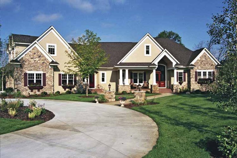 Architectural House Design - Exterior - Front Elevation 4 for European House Plan #51-690 - 5 bed, 4 bath