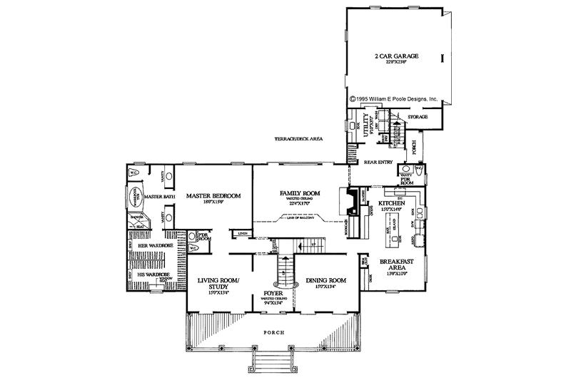 Home Plan - Floor Plan - Main Floor for Classical House Plan #137-298 - 4 bed, 3 bath