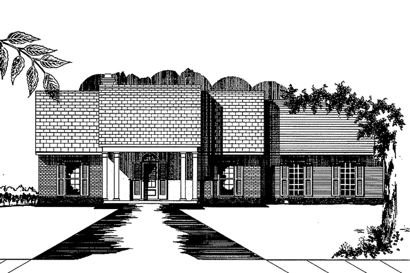 Home Plan - Exterior - Front Elevation 3 for Classical House Plan #15-312 - 3 bed, 2 bath