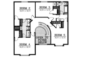 European Style House Plan - 5 Beds 3.5 Baths 3419 Sq/Ft Plan #87-206 