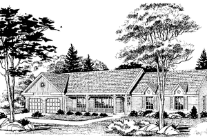 Architectural House Design - Exterior - Front Elevation for Country House Plan #314-193 - 3 bed, 2 bath