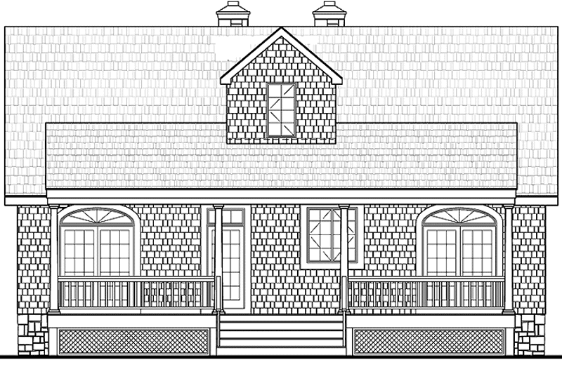 Dream House Plan - Exterior - Rear Elevation for Country House Plan #314-197 - 3 bed, 2.5 bath
