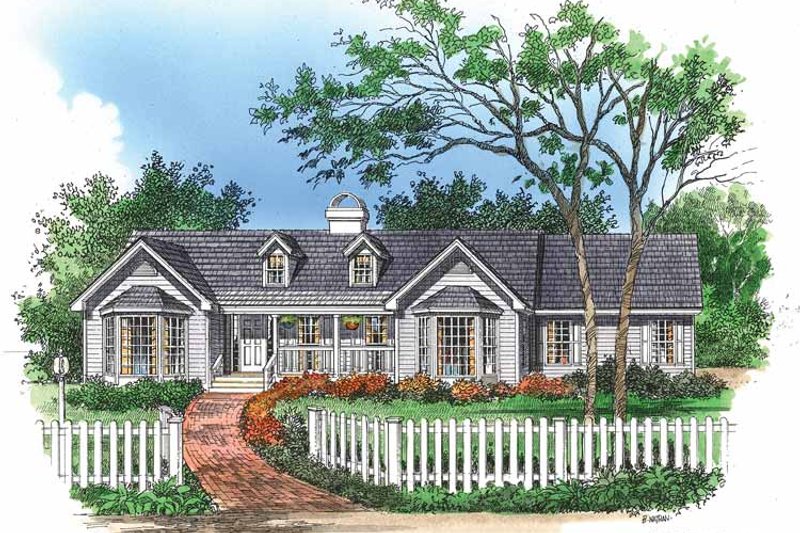 Architectural House Design - Country Exterior - Front Elevation Plan #929-106
