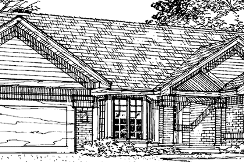 Home Plan - Prairie Exterior - Front Elevation Plan #320-1116