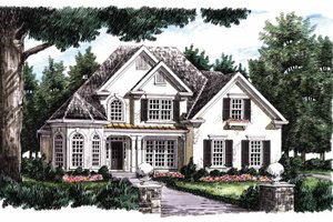 Mediterranean Exterior - Front Elevation Plan #927-212