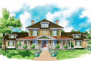 Colonial Exterior - Front Elevation Plan #930-204