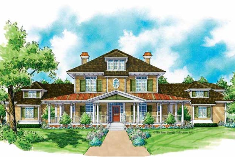House Blueprint - Colonial Exterior - Front Elevation Plan #930-204