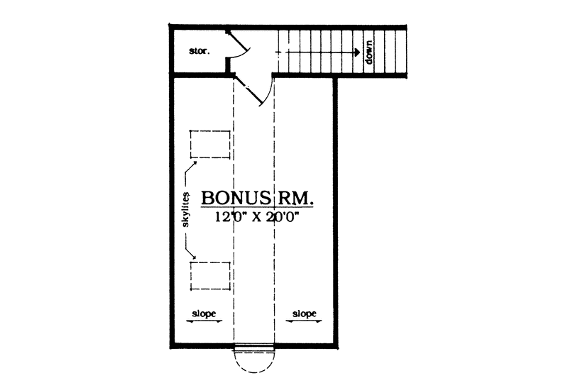 Home Plan - Floor Plan - Upper Floor for Country House Plan #42-576 - 3 bed, 2 bath