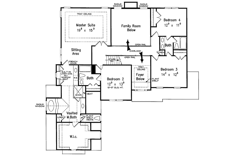 Home Plan - Floor Plan - Upper Floor for Country House Plan #927-462 - 5 bed, 4 bath
