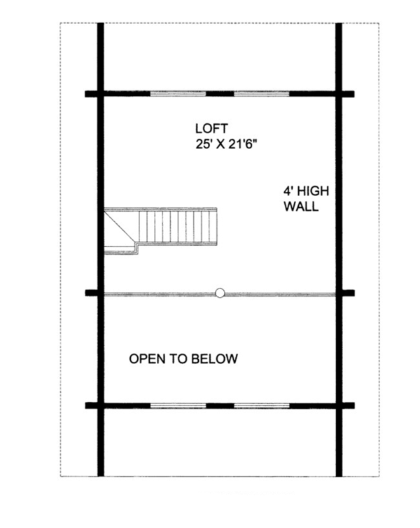 Architectural House Design - Log Floor Plan - Upper Floor Plan #117-821