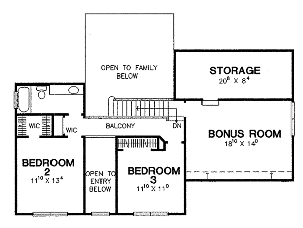 Dream House Plan - Country Floor Plan - Upper Floor Plan #472-154