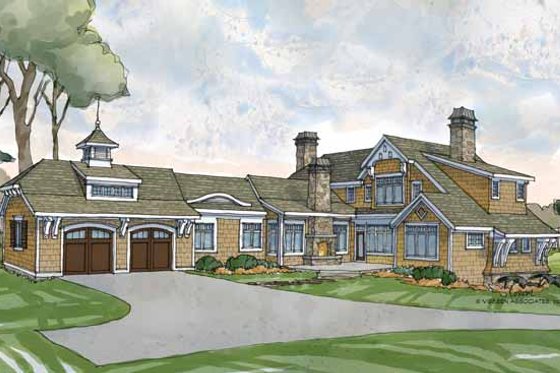 Exterior - Rear Elevation for Craftsman House Plan #928-235 - 4 bed, 4.5 bath