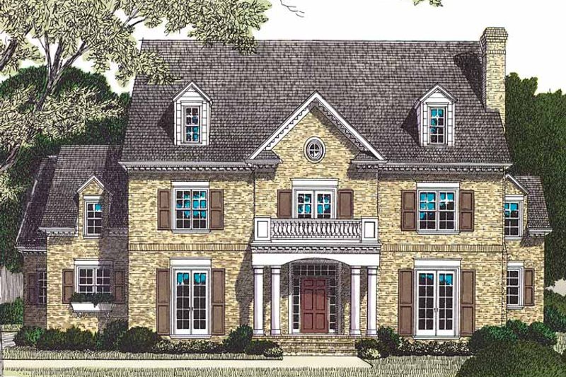 Dream House Plan - Exterior - Front Elevation 3 for Traditional House Plan #453-462 - 5 bed, 5 bath