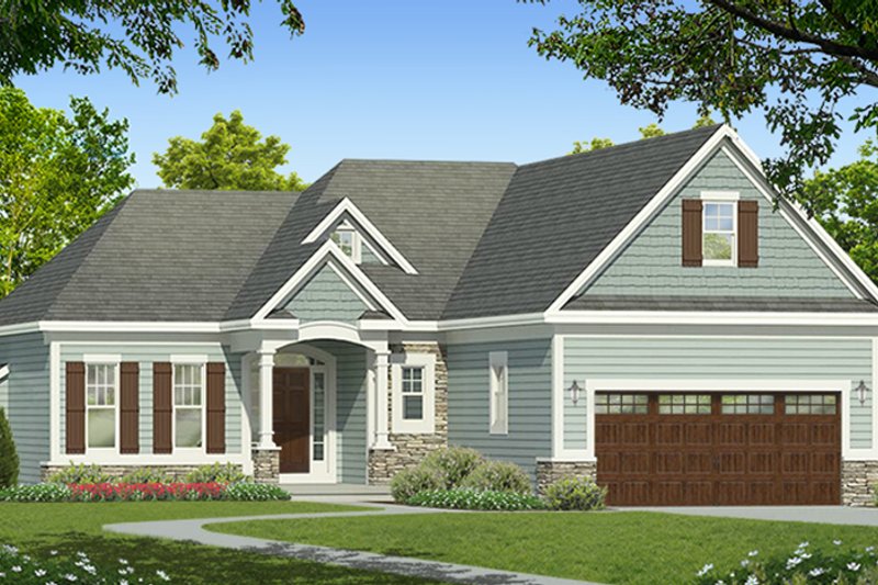 Dream House Plan - Exterior - Front Elevation 3 for Ranch House Plan #1010-179 - 2 bed, 2 bath