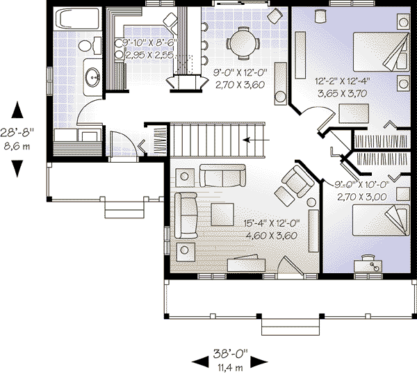 Dream House Plan - Cottage Floor Plan - Main Floor Plan #23-526