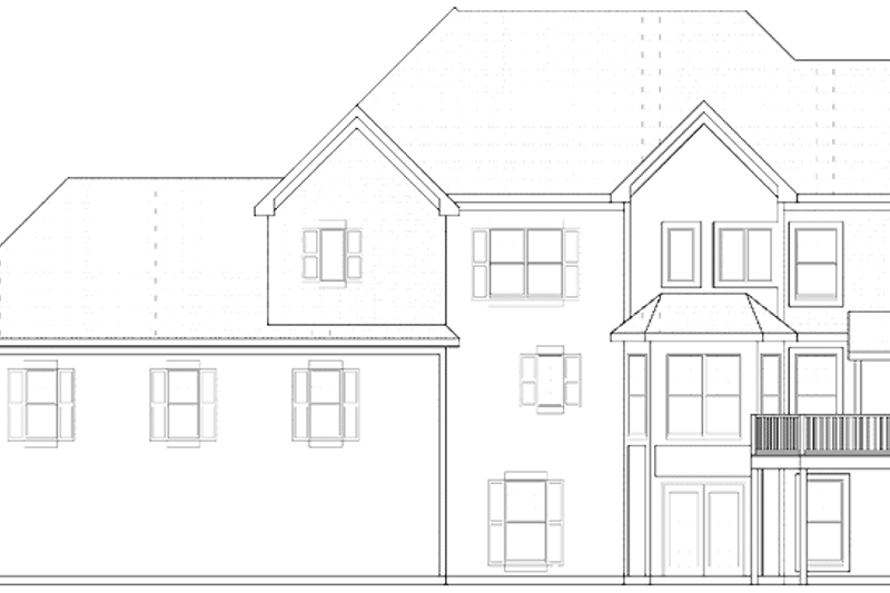 House Design - Exterior - Rear Elevation for Traditional House Plan #328-368 - 4 bed, 3.5 bath