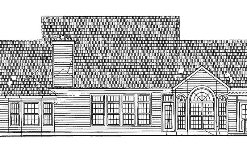 House Plan Design - Exterior - Rear Elevation for Country House Plan #314-184 - 4 bed, 3 bath