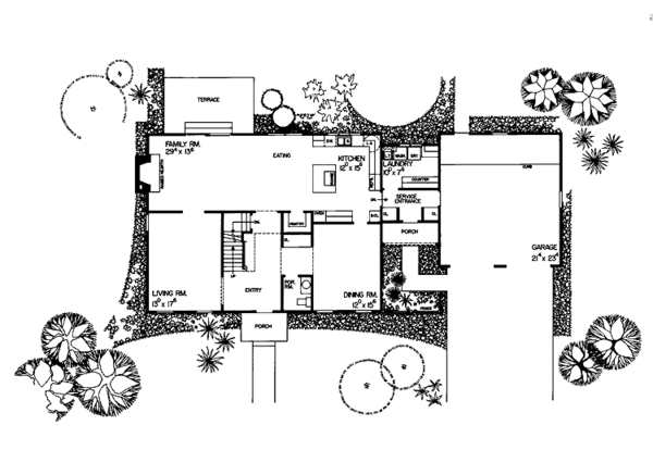 Home Plan - Colonial Floor Plan - Main Floor Plan #72-662