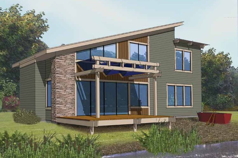 House Plan Design - Contemporary Exterior - Front Elevation Plan #569-9