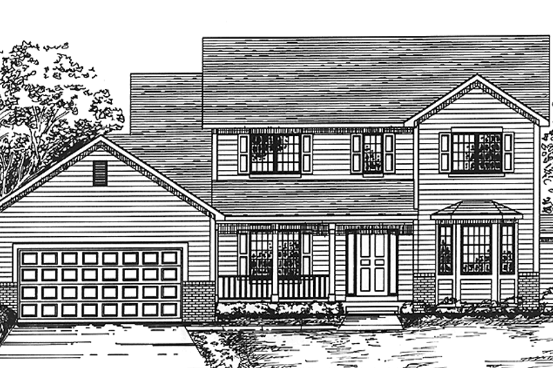 Home Plan - Country Exterior - Front Elevation Plan #320-1457