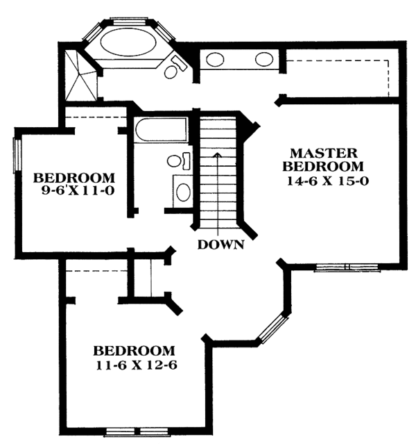 Architectural House Design - Victorian Floor Plan - Upper Floor Plan #1014-9