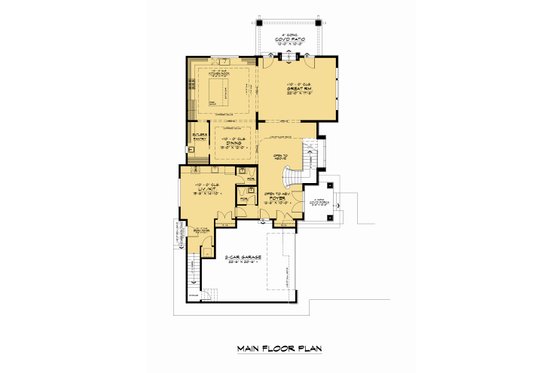 Floor Plan - Main Floor for Contemporary House Plan #1066-190 - 5 bed, 4.5 bath