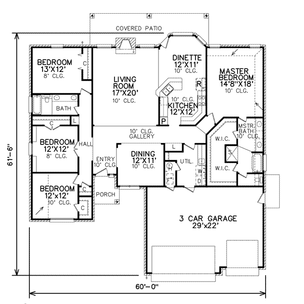 Traditional Floor Plan - Main Floor Plan #65-326