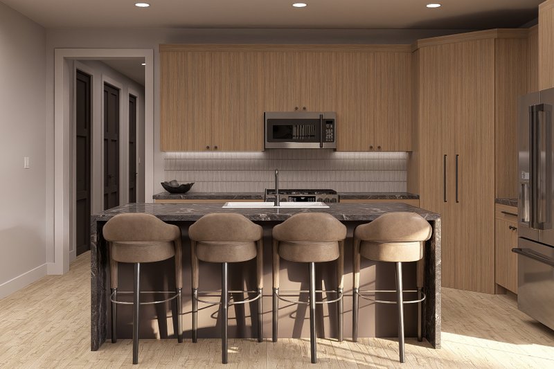 Architectural House Design - Interior - Kitchen for Barndominium House Plan #455-417 - 4 bed, 3.5 bath