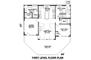 Floor Plan - Main Floor for Traditional House Plan #81-1392 - 3 bed, 3 bath