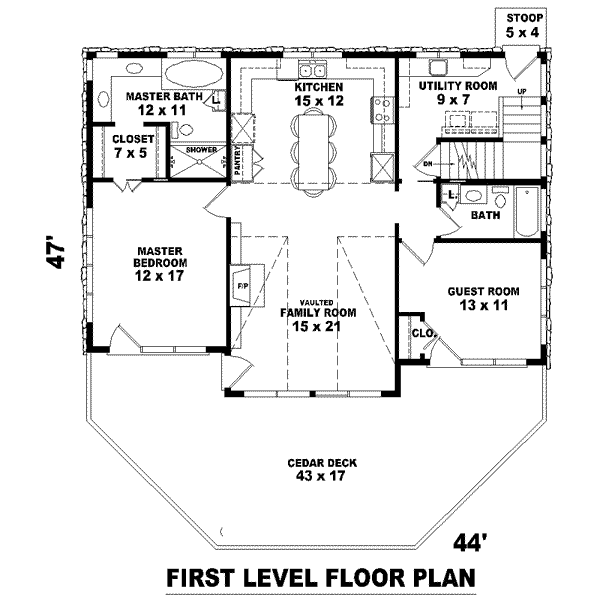 Traditional Floor Plan - Main Floor Plan #81-1392