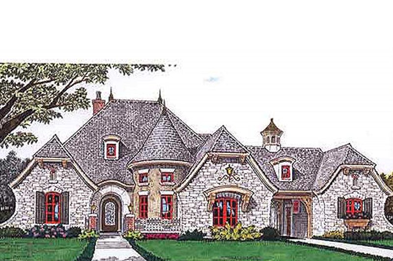 Architectural House Design - European Exterior - Front Elevation Plan #310-686